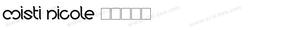 Misti Nicole字体转换